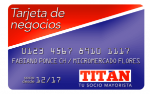 Tarjeta de afiliación Titán Mayoritsta